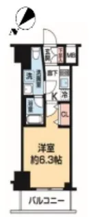 ガレリアレジデンス石川町【4階】の間取り