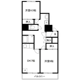 グリーンヴェール国見【3階】の間取り