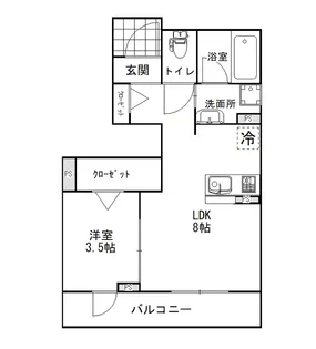 セリシエール大津【1階】の間取り
