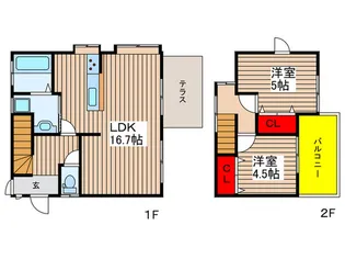 東京都練馬区関町東1【一戸建】の間取り