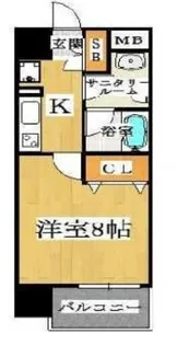 ディオレクレスト東心斎橋【4階】の間取り