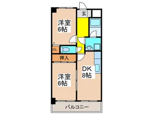 コンチネンタル平野【5階】の間取り