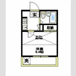 ルミエール横浜【1階】の間取り