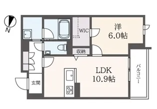 ホクレア分倍河原【2階】の間取り