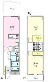 マーキュリー八雲【3階】の間取り