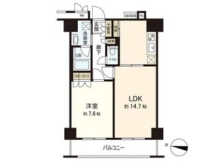レジデンス仙台駅東【10階】の間取り