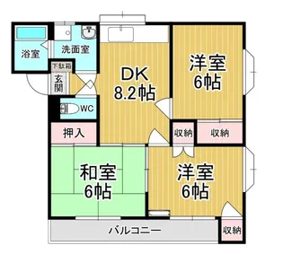 アップルガーデンA【1階】の間取り