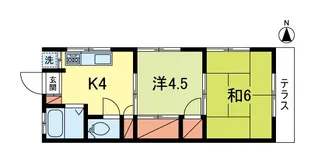 コーポラス永福B【1階】の間取り