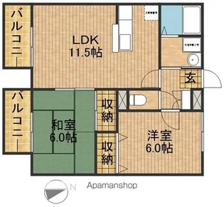 ヴィラコート【1階】の間取り