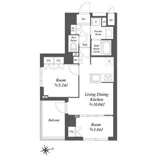 ブランシエスタ荻窪【2階】の間取り