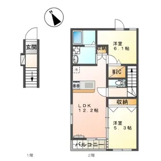 ニューパレス佑錦II【2階】の間取り
