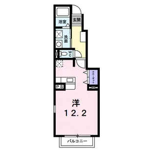 テル・ソレイユII【1階】の間取り