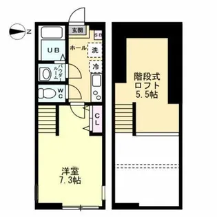 フェリース横濱白楽【1階】の間取り
