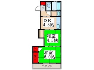 ハイツ福寿【2階】の間取り