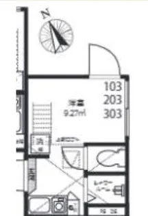 QUQURI Tokyo Shinjuku【2階】の間取り