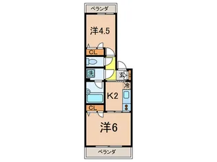 CASA CALM【1階】の間取り