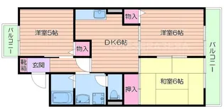 グランディール江坂A・B棟【2階】の間取り