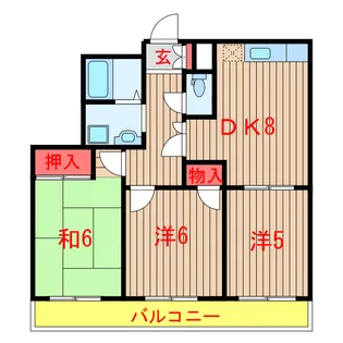 グランドハイツ遠部【3階】の間取り