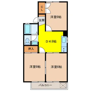 メゾンドラペ【2階】の間取り