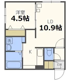 プランドール美園【2階】の間取り