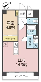 グランアレズ萩原【5階】の間取り