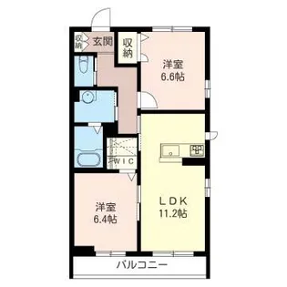 リッツリベルテ弐番館【1階】の間取り