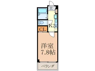 メタモルフゥオー中島【4階】の間取り