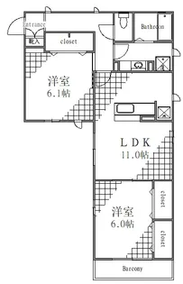 Villa Del SolII【3階】の間取り