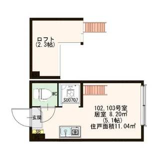 Walea 明大前【1階】の間取り
