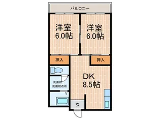 グリ-ンヒル舞子A棟【3階】の間取り