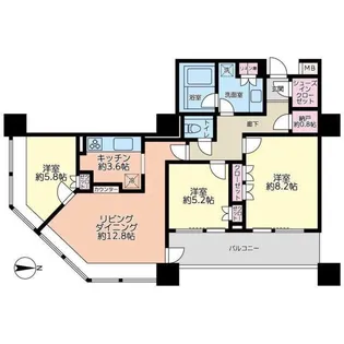 Brilliaタワー東京【27階】の間取り