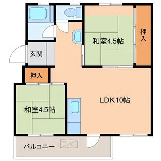 滑石団地E棟【1階】の間取り