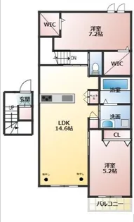 モフモフロイデ【2階】の間取り