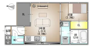 仮称)REGALEST 北方4【1階】の間取り