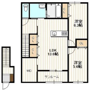 マリージョア【2階】の間取り