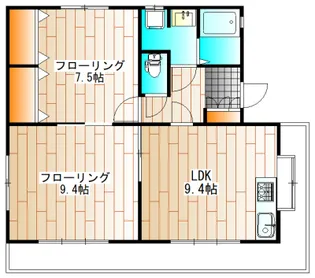 山王丸子ハウス【3階】の間取り