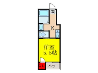 シャルル上新庄【1階】の間取り
