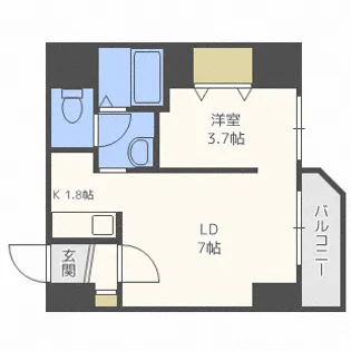 レジデンスタワー札幌【6階】の間取り