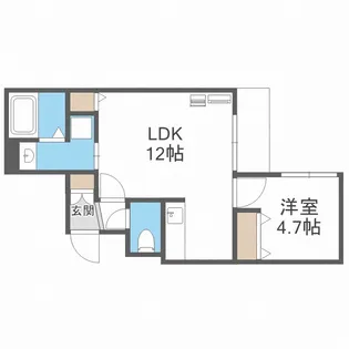 AMBITION NAKAJIMA PARK【1階】の間取り