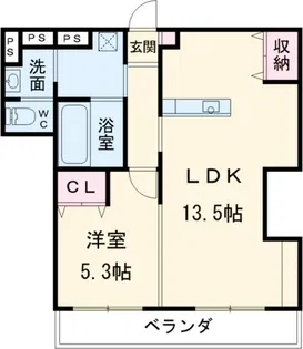 やすいコーポ【4階】の間取り
