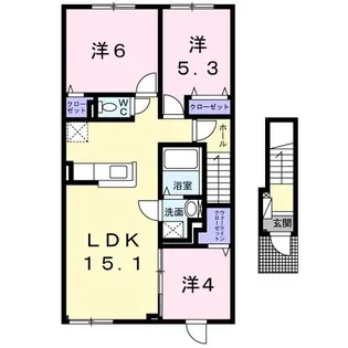 カナール ヴィレ D【2階】の間取り