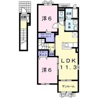 メゾン ド ベル【2階】の間取り