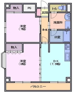 ハイツアオキ【3階】の間取り