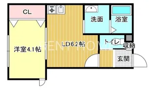 グランハイツ ウキジマ【1階】の間取り