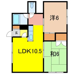 ブルーハイツ【1階】の間取り
