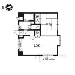 クレール下鴨【4階】の間取り