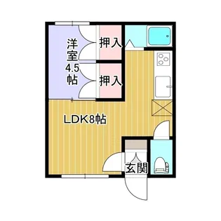 ホワイトヴィレッジA【1階】の間取り