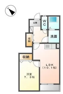 ディアコート イノバル【1階】の間取り