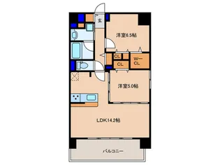 グランヴィラッセ北梅田【2階】の間取り