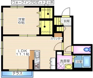 笹下の森メゾン【1階】の間取り
